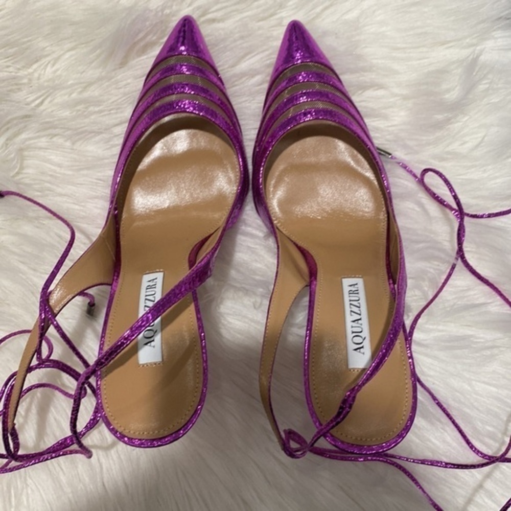 New Aquazzura Unfaithful ankle tie pump size 38.5EU - Picture 7 of 15